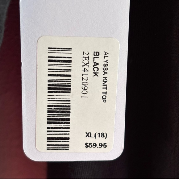 NWT Soft Surroundings Women's Elegant Black Drape Blouse SZ XL 3/4 Sleeve - Picture 7 of 8